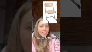 ENDGEGNER für MÄDCHEN #shortvideo #comedy #mädchen #lustig #humor #react #frage #stuhl #schule