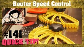 Controlling your router's speed and feed rate