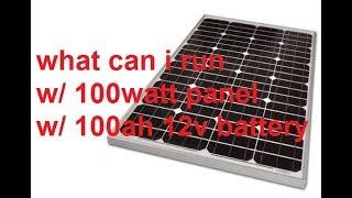 What Can I Run with 100w Solar Panel?