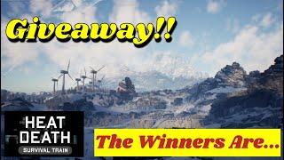 Giveaway Winners in Heat Death Survival Train