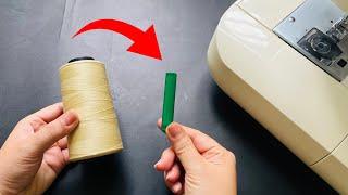  Great trick for transferring thread from any large skein to small spools