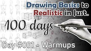 Drawing Basics to Realistic - Day 1 || 100 Days Drawing Challenge #sketchboookbyabhishek