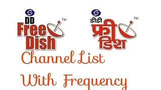 DD Free Dish / DD Direct Plus  Channel List with Signal Frequency