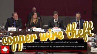 Copper wire theft and its impact on Canada's telecom industry (Senate hearing)