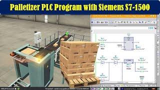 PLC Program for Palletizer in factory IO with S7-1500 | TIA Portal V17 | WinCC SCADA