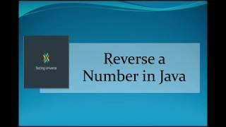 Program to Reverse a Number in Java  | Program to reverse a number in Java using Recursion