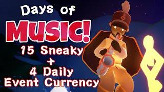 Days of Music - ALL 4 Daily Currency + 15 Hidden! - Sky Children of the Light nastymold