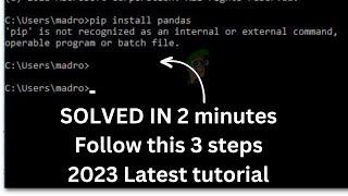 How to install pip in windows 11 in 2 minutes | 2023 Step by step guide |