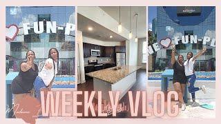 VLOG| HOUSTON FUNPLEX + APARTMENT TOUR PART 2🩷