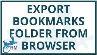 How to export a single bookmarks folder from your browser