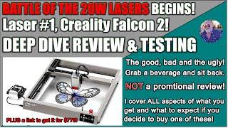 ‍️ DEEP DIVE unbiased review & testing of the Creality Falcon 2, 22W diode laser engraver, cutter.