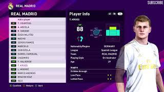 REAL MADRID Players Faces & Ratings PES 2020