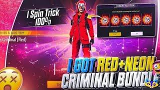 FREE FIRE NEW NEON CRIMINAL BUNDLE || RED CRIMINAL BUNDLE RETURN 