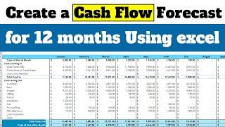 How to Create a Cash Flow Forecast for 12 months Using excel