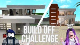 Bloxburg | Modern House | Build Off Challenge | ft. Freeze Queen