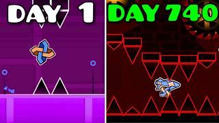 DAY 1 vs DAY 740 (geometry dash)