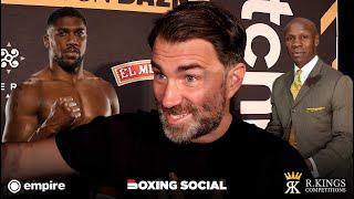 EDDIE HEARN REVEALS ANTHONY JOSHUA UPDATE, REACTS TO CHRIS EUBANK SR EGG SLAP COMMENTS