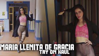 TRY ON HAUL MARIA BLACK PANTYHOSE / NO PANTIES / MALLAS / VIAJANDO POR COLOMBIA