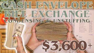 $3600+ Cash Envelope BILL EXCHANGE | Cash Condensing & Bills Unstuffing | 25 Year Old Budgets