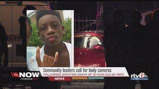 Community leaders call for more police body cams after teen's shooting