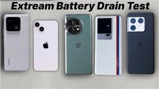 Oneplus 11 Vs iPhone 14 Vs iQoo 11, Xiaomi 13 Pro Vs Oneplus 10 Pro Extream Battery Drain Test