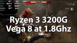 AMD Ryzen 3 3200G Vega 8 iGPU overclocked to 1.8Ghz - Just for Fun