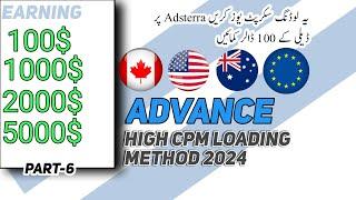 Adsterra High Cpm Loading Method | Monetag Loading Method | Adsense Cpm Course 2024 Part-6