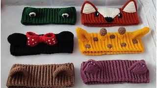Crochet headbands (1 part), crochet headband with ears.