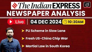 LIVE Newspaper Analysis | 04 December 2024 | The Indian Express | Drishti IAS English