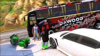 GTA5 - Franklin and Shinchan's LUXURY BUS Adventure Begins!