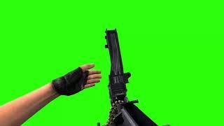 M9K - M249 LMG Machine Gun in First Person [GREEN SCREEN]