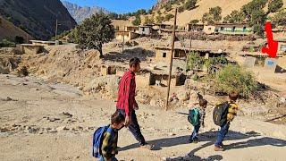 Building the roof of the stable and accompanying Babak with the children to go to school