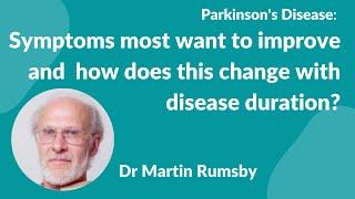 Parkinson's Disease:- Symptoms most want to improve & how does this change with Disease Duration?