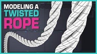 Maya 2019 Tutorial: 3d Modeling a Twisted Rope