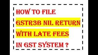 How to file GSTR-3B Nil return with late fees in GST #gst #gstn