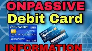 #onpassive New Update Today || Onpassive Debit Card Information || Onpassive Meeting today || #yt