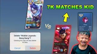 CHOOU VS 8 YEARS OLD 7K MATCHES CHOU (lose = delete ML) - Mobile Legends