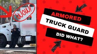 You Won’t Believe This! Armored Truck Guard️ Endangers her Partner #securityguard