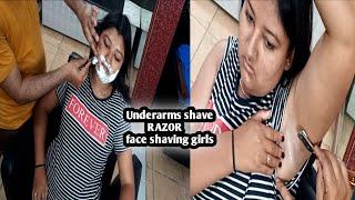 Underarms shave straight razor/face shaving straight razor/armpits shave razor for girls/