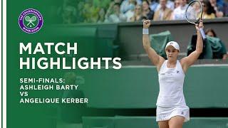 Ashleigh Barty vs Angelique Kerber | Semi-Final Highlights | Wimbledon 2021