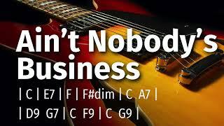 Ain't Nobody's Business Slow Blues Backing Jam Track in the Key of C