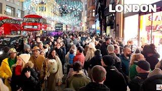 ️Winter Night Walk in the Heart of the City |Central London Bustling Streets & Iconic Landmark [4K]