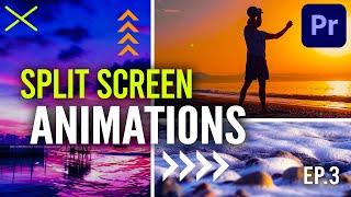 Amazing SPLIT SCREEN ANIMATIONS Premiere Pro CC 2021 (with borders) | The Tattoo Shop