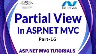 16 | Partial View In ASP.NET MVC | ASP.NET MVC Partial View | MVC Tutorials | ASP.NET (Hindi/Urdu)