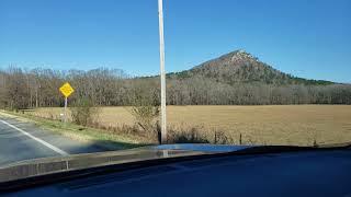 Driving by Pinnacle Mountain - Little Rock Arkansas - December 2021 Christmas Week