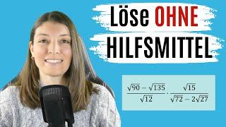 Löse OHNE HILFSMITTEL! (BRÜCHE mit WURZELN / Kannst du das lösen?)