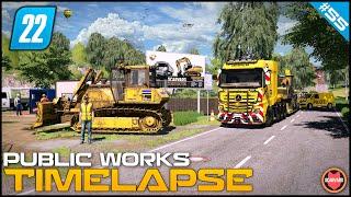  Levelling Ground For New Base Using Komatsu D65 Bulldozer ⭐ FS22 City Public Works Timelapse