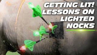 Lessons on lighted nocks! Live shooting and a day testing on the range.