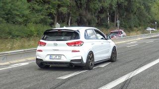 BEST OF Hyundai i30N Exhaust Sounds - Accelerations, Pops and Bangs, Driving on Nürburgring Etc!