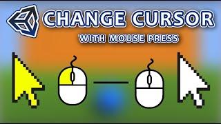 How To CHANGE CURSOR Texture To Show Mouse Press And Release | Unity Tutorial